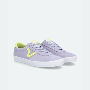 Lavender and Lime Green Vans Sneakers